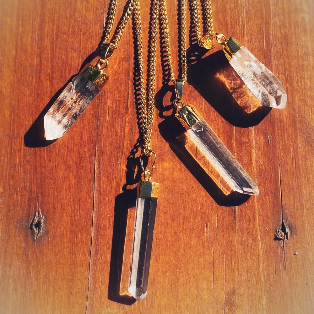 Quartz Crystal Point Necklace